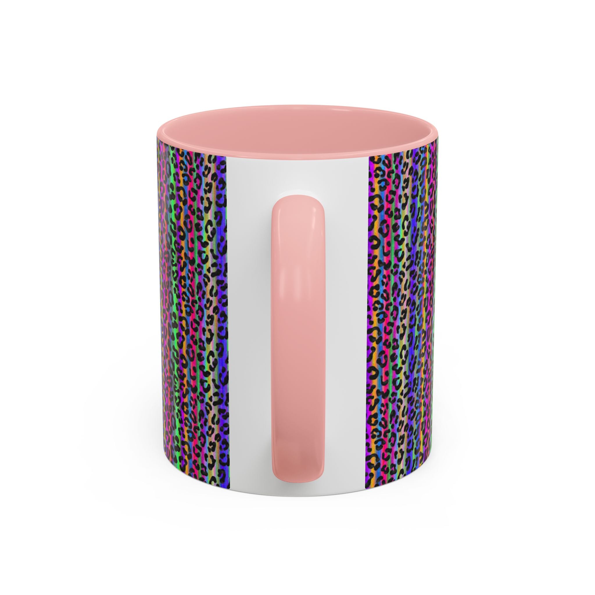 Neon Rainbow Leopard Accent Coffee Mug