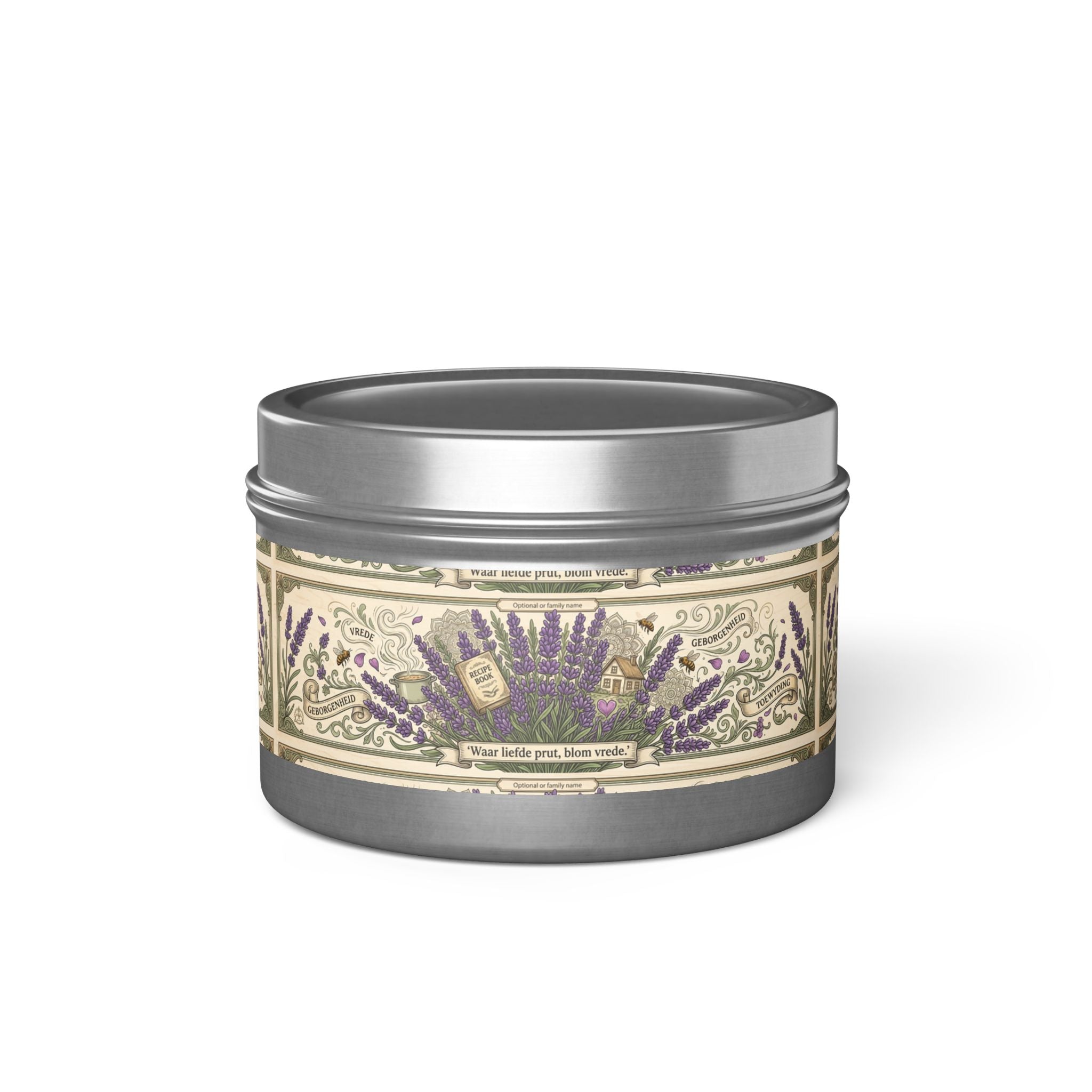 Lavendel-Blechkerze – Florale Aromatherapie-Sojakerze zur Entspannung & als Geschenk