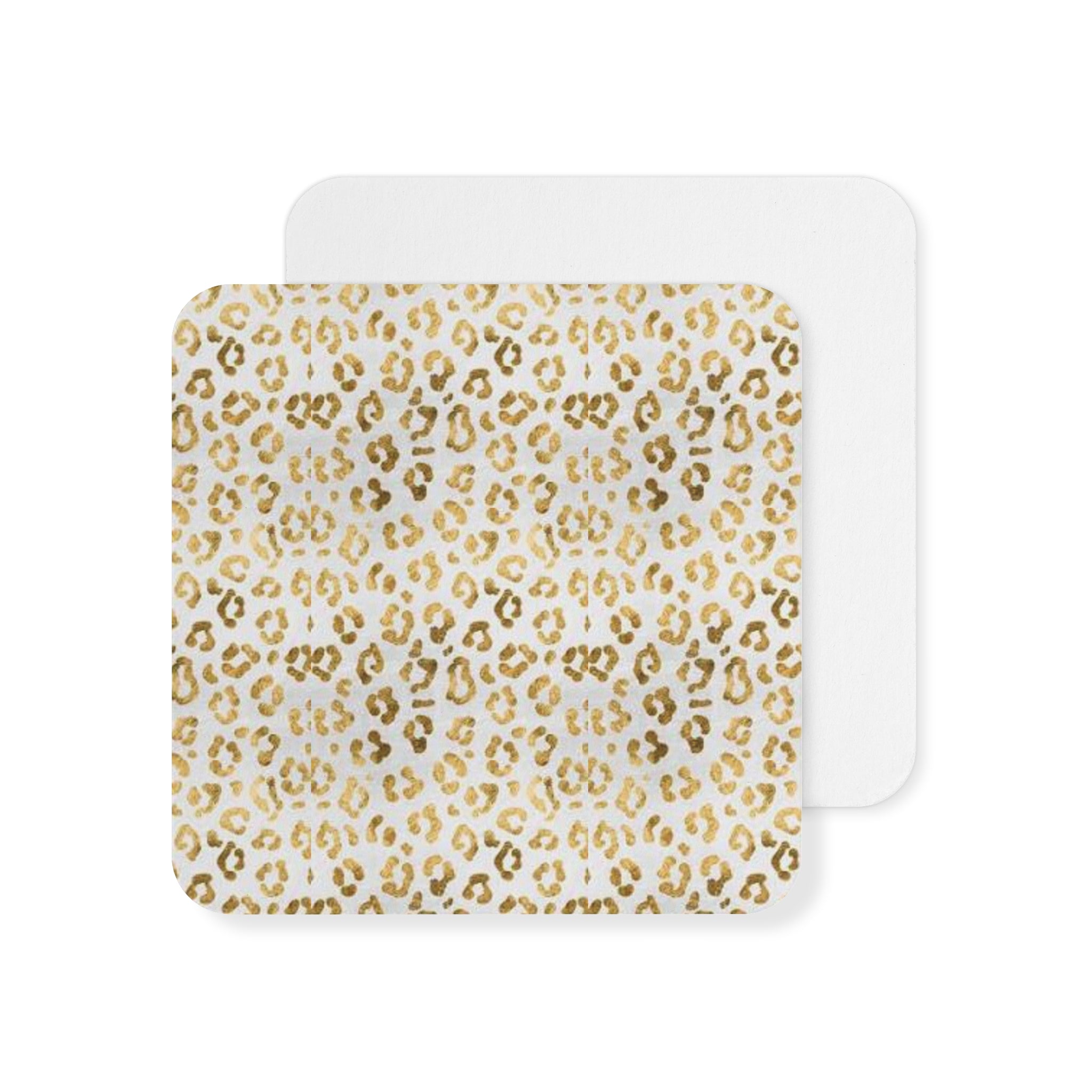 Gold Leopard Print Coasters – Set of 50/100 Decorative Drink Coasters