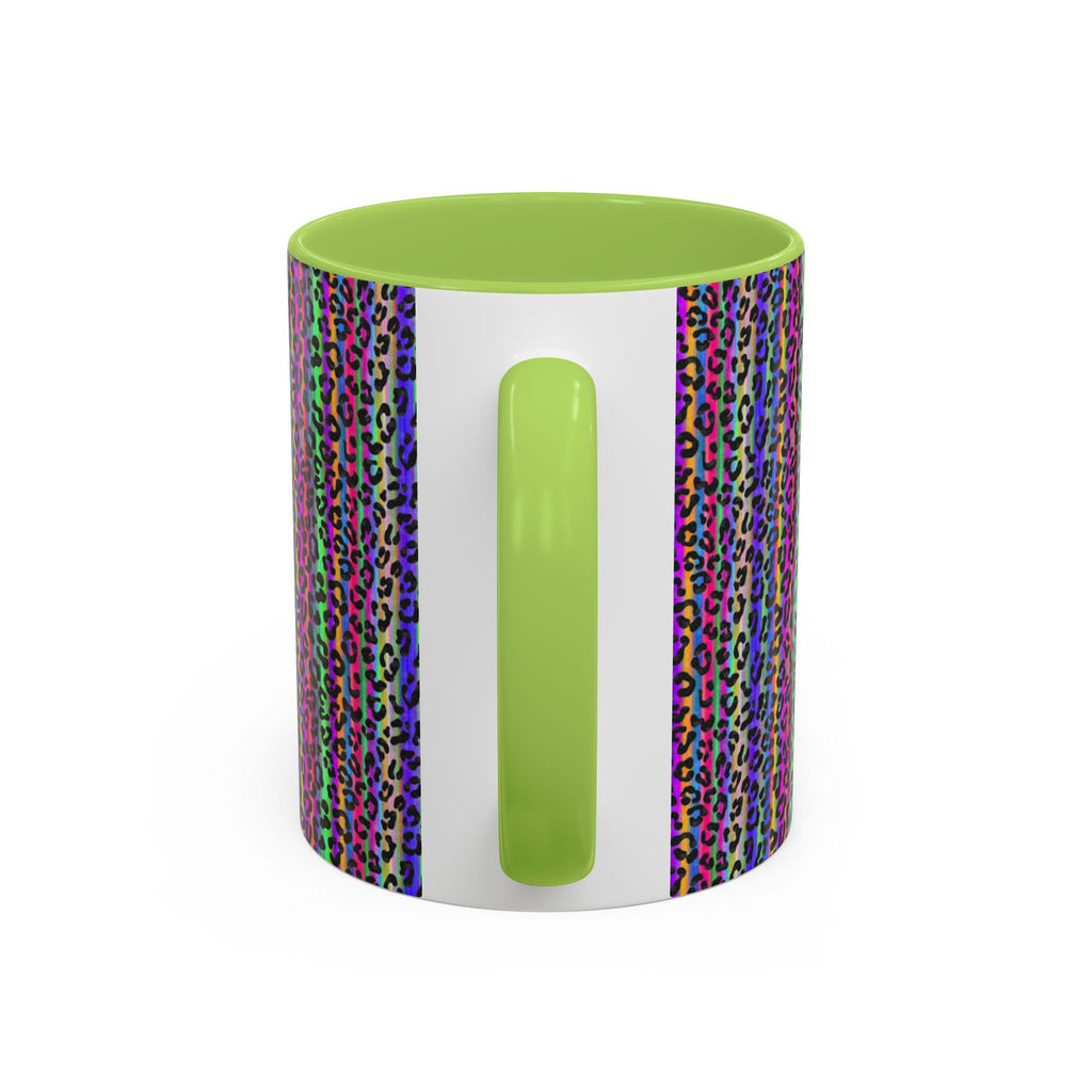 Neon Rainbow Leopard Accent Coffee Mug