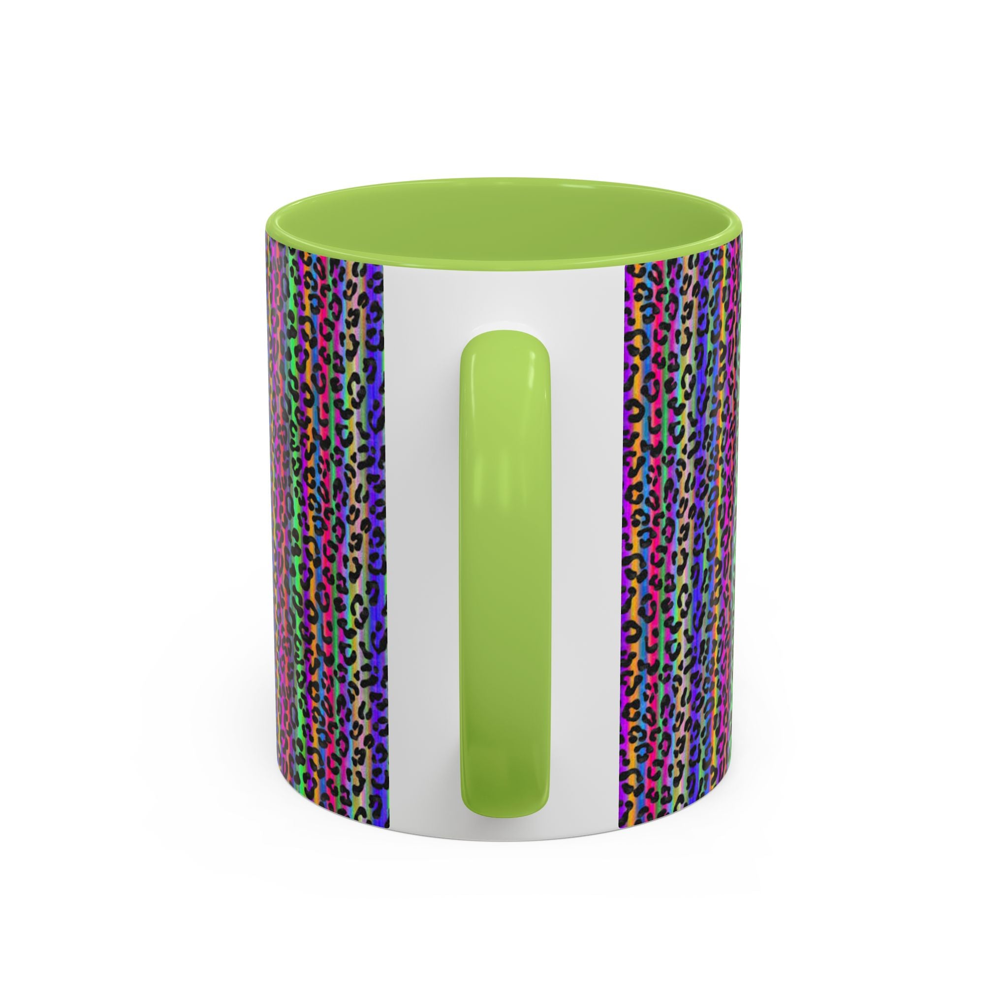 Neon Rainbow Leopard Accent Coffee Mug