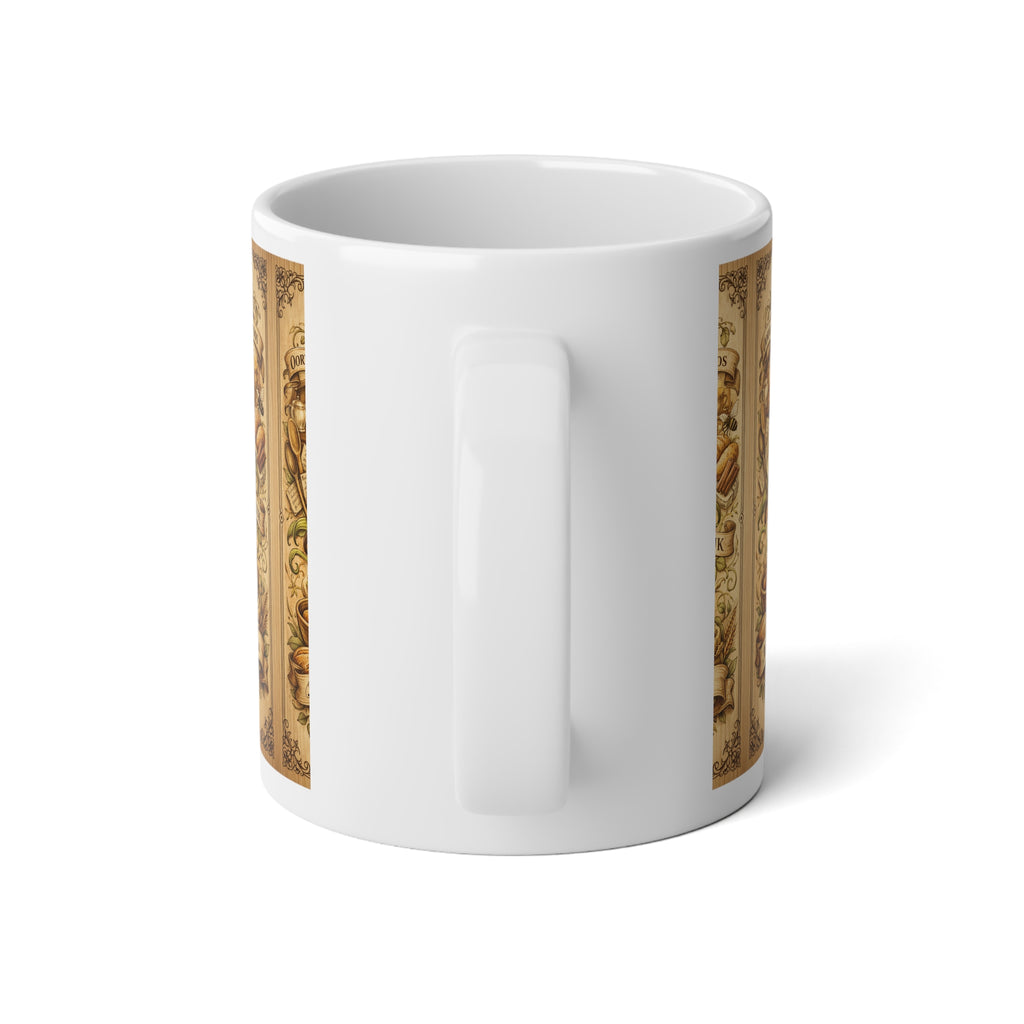 20oz Floral Vintage Jumbo Mug — Daffodil Bouquet & Warm Wishes Ceramic Coffee Cup