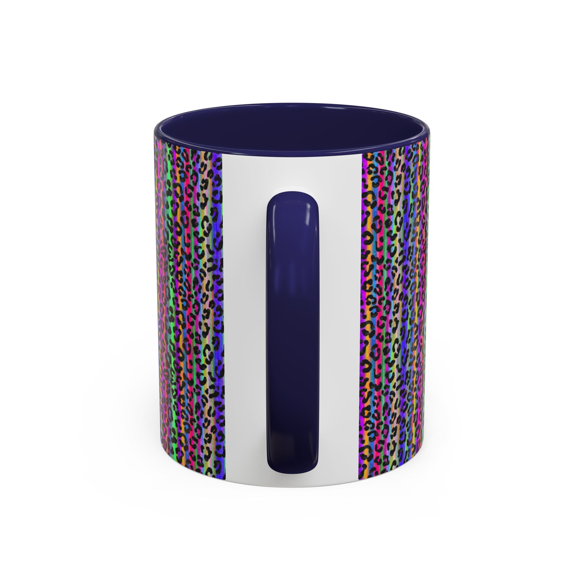 Neon Rainbow Leopard Accent Coffee Mug