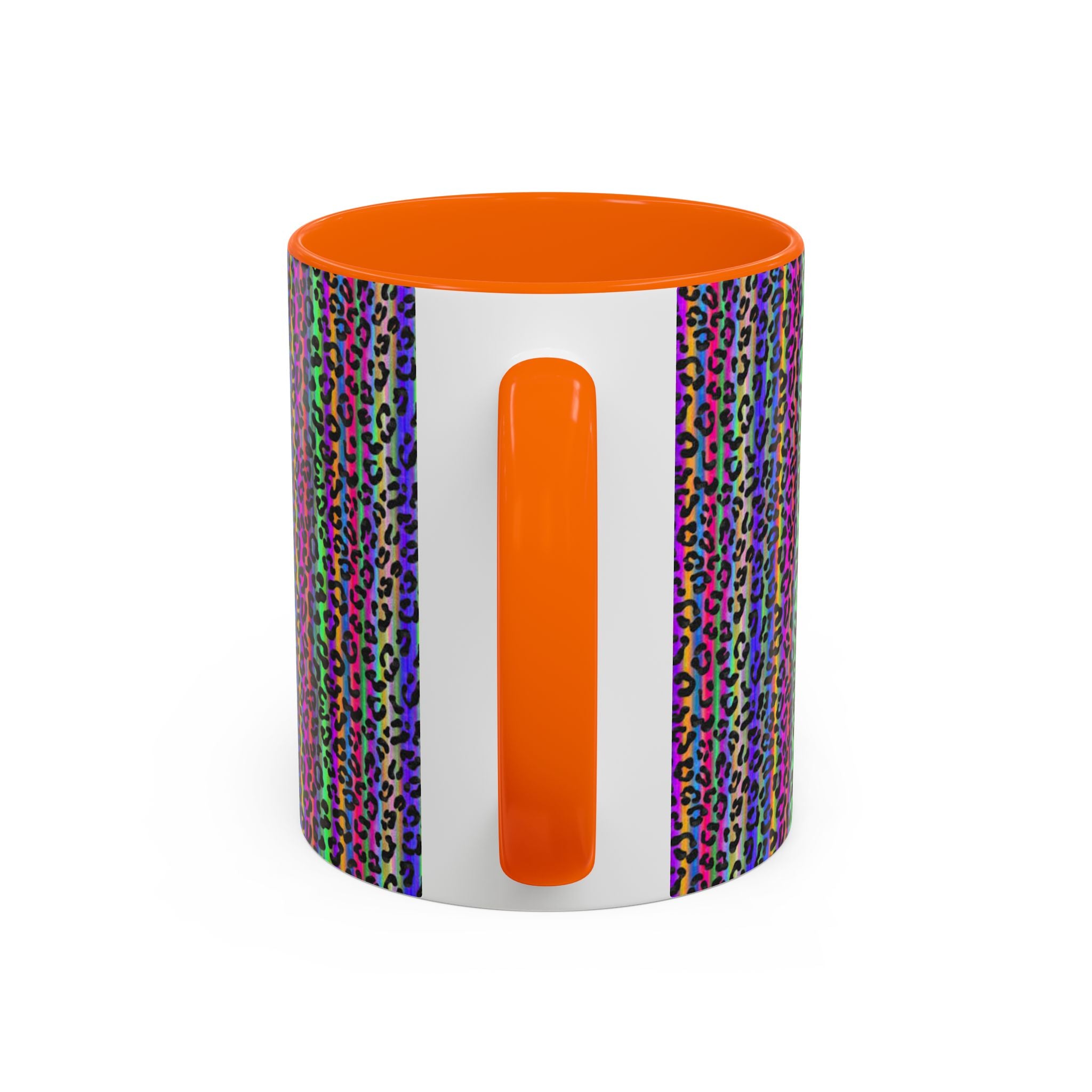 Neon Rainbow Leopard Accent Coffee Mug