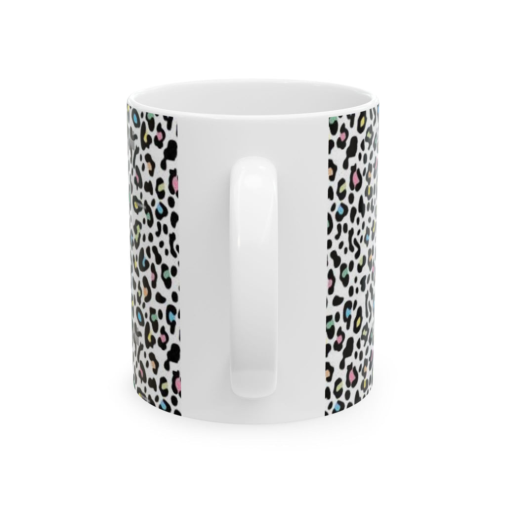 Colorful Leopard Print Ceramic Mug – 11oz & 15oz Animal Print Coffee Cup