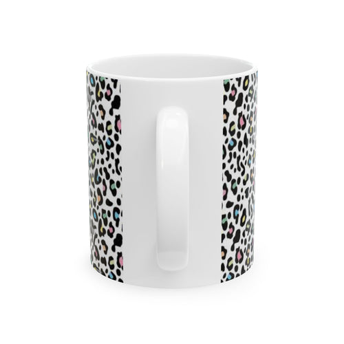 Colorful Leopard Print Ceramic Mug – 11oz & 15oz Animal Print Coffee Cup