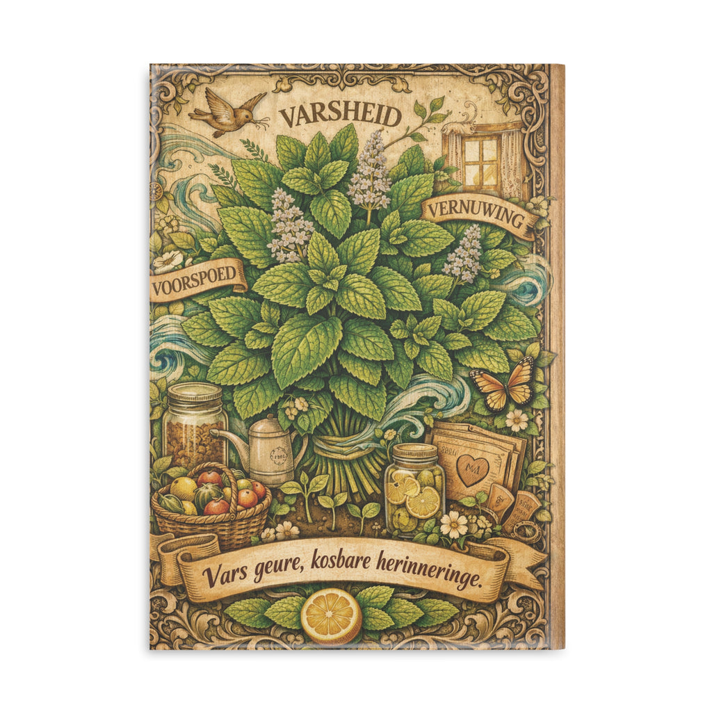 Hardcover Notebook — Vintage Herbal Illustration ‘Varsheid’ Journal
