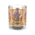 Lavender Botanical Glass Mug — 10 oz Vintage Floral Tea Coffee Cup
