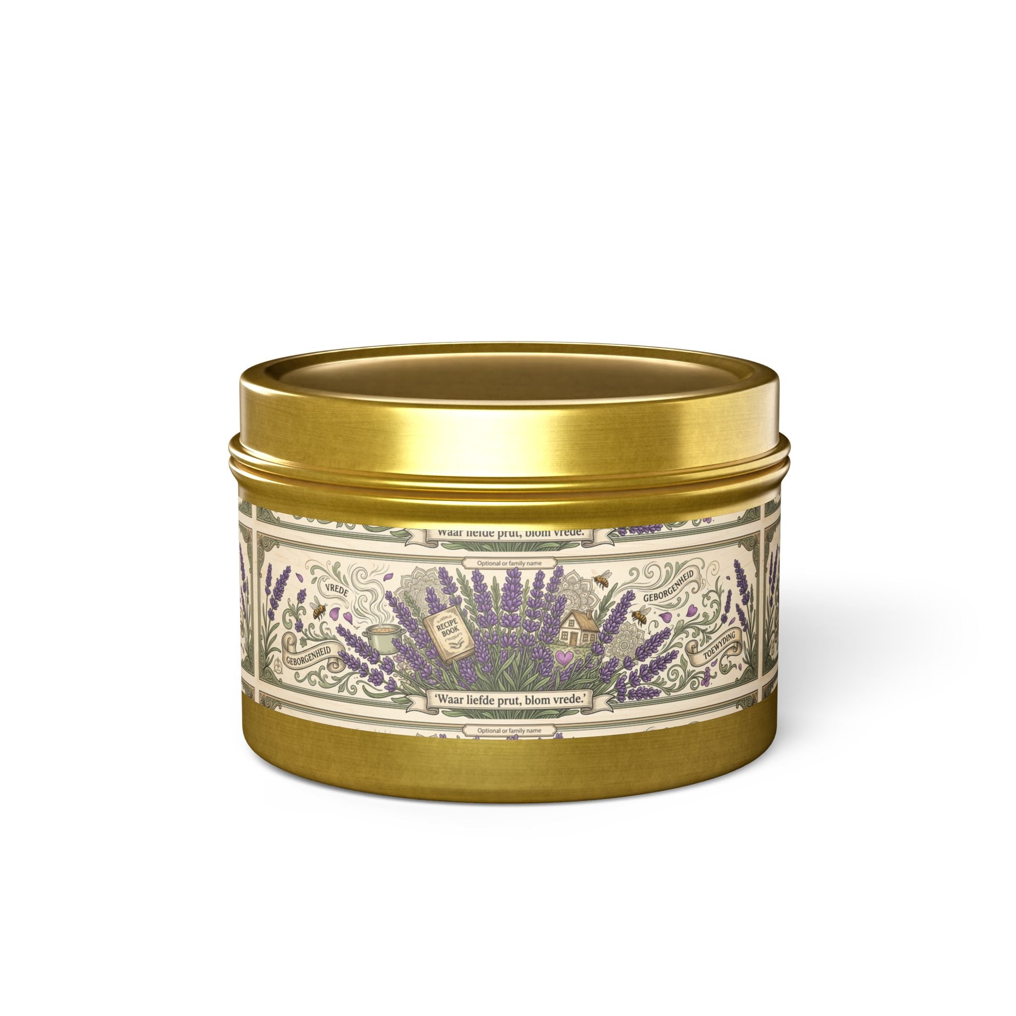 Lavendel-Blechkerze – Florale Aromatherapie-Sojakerze zur Entspannung & als Geschenk