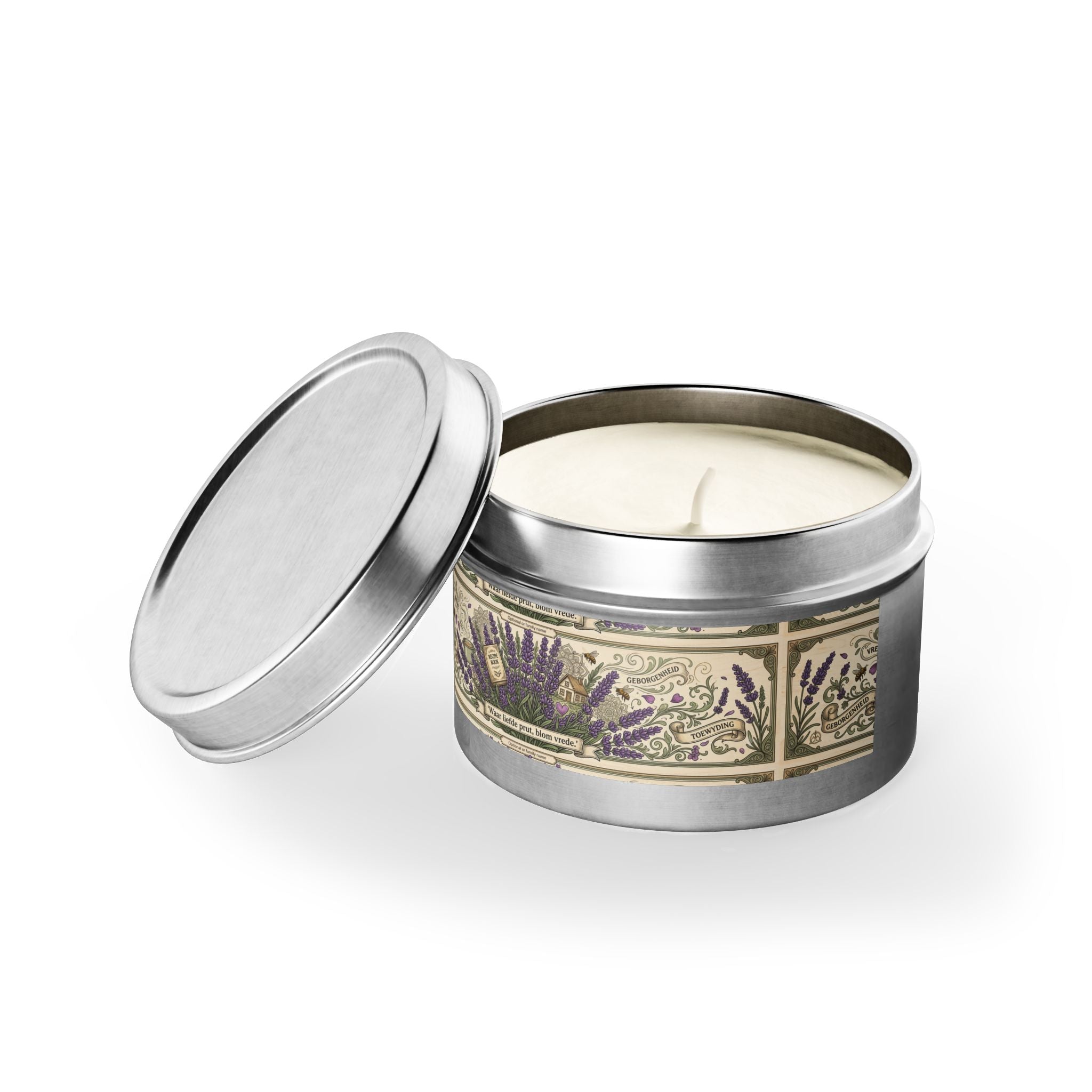 Lavendel-Blechkerze – Florale Aromatherapie-Sojakerze zur Entspannung & als Geschenk