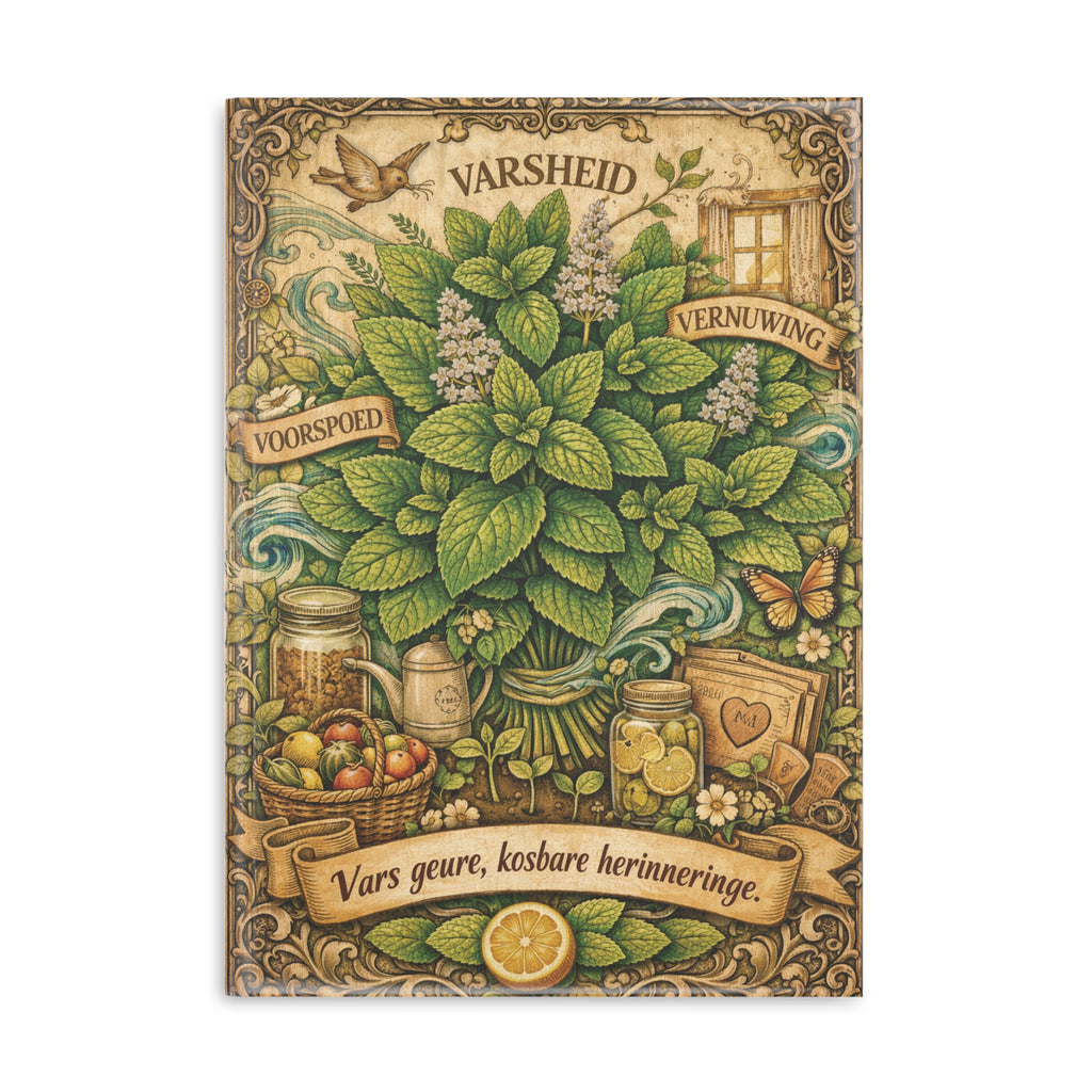 Hardcover Notebook — Vintage Herbal Illustration ‘Varsheid’ Journal