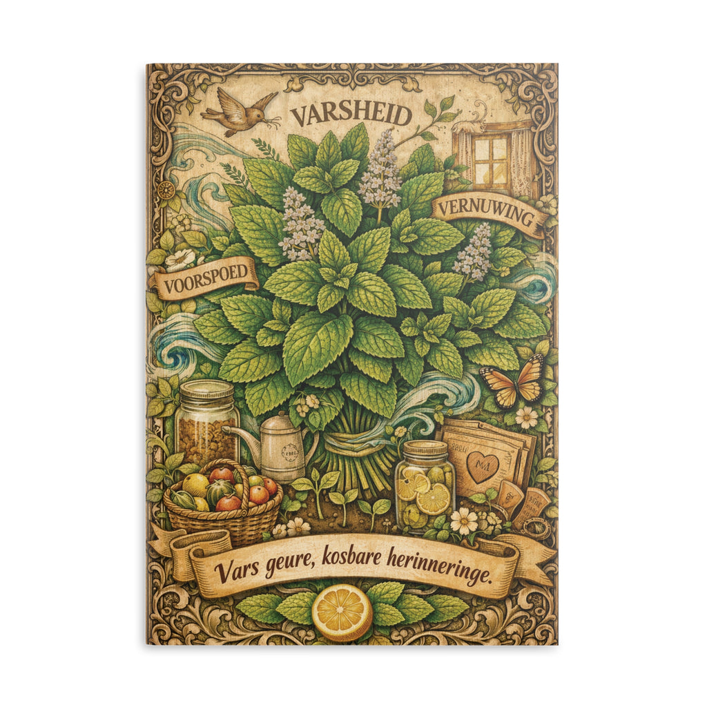 Hardcover Notebook — Vintage Herbal Illustration ‘Varsheid’ Journal