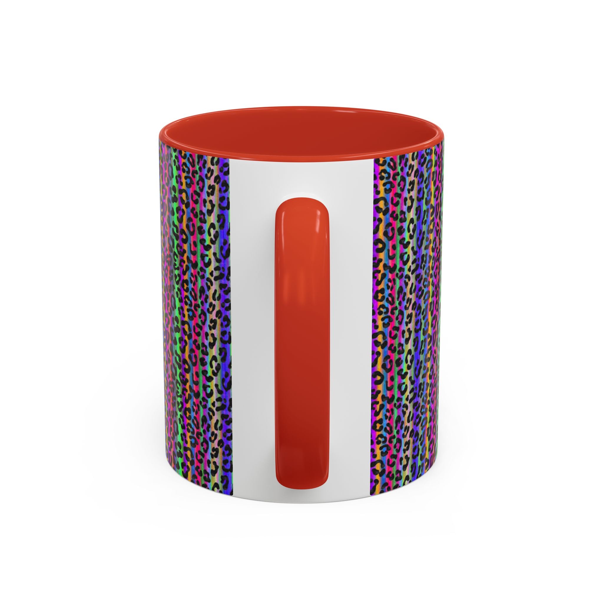 Neon Rainbow Leopard Accent Coffee Mug